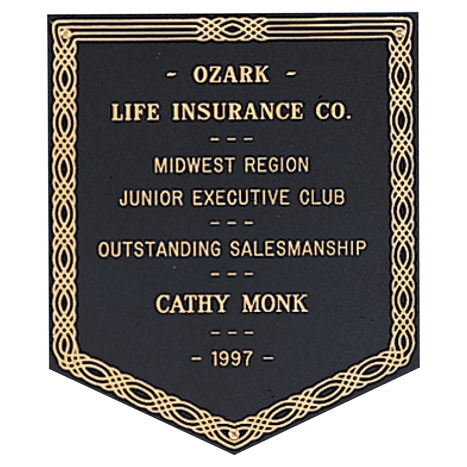 5 1/4" x 6 1/4" Laserable Black Brass Plate with Design Border
