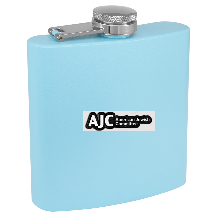 6 oz. Powder Coated Laserable Stainless Steel Flask — Custom