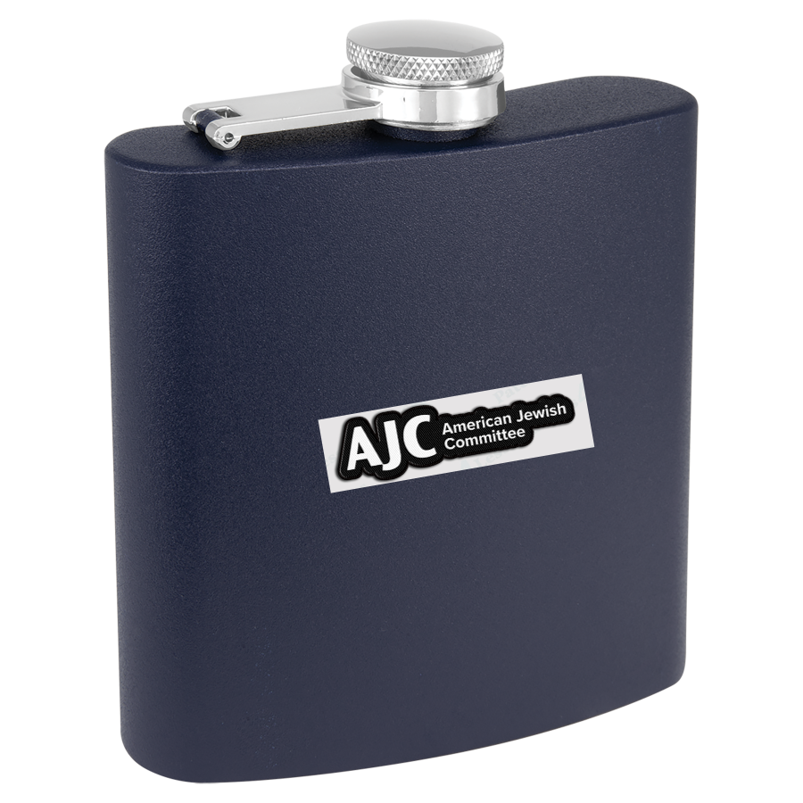 6 oz. Powder Coated Laserable Stainless Steel Flask — Custom