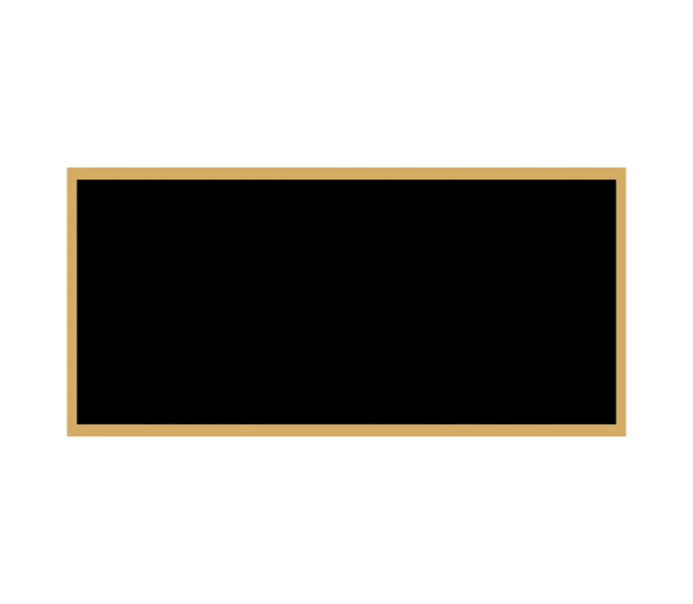 1 1/4" x 2 1/2" Black Laserable Brass Plaque Plate with Border — Custom
