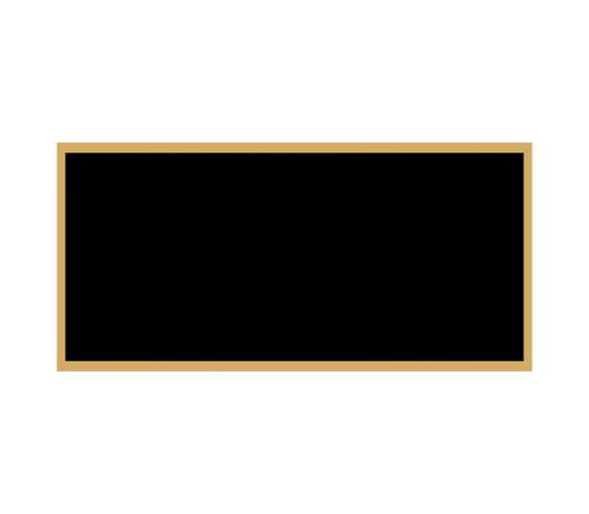 1 1/4" x 2 1/2" Black Laserable Brass Plaque Plate with Border — Custom