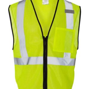 Single Pocket Zipper Mesh Class 2 Vest