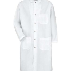 Snap-Front Spun Polyester Butcher Coat