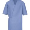 Collarless Poplin Butcher Wrap